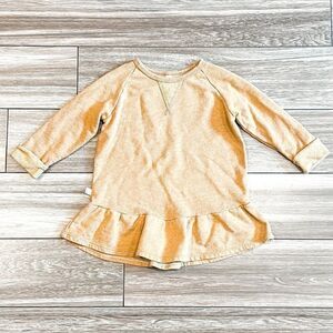 Childhoods Golden Yellow Peplum Crew Sweatshirt Size 5